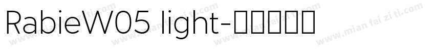 RabieW05 light字体转换